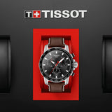 Tissot Supersport Chrono Black Dial Brown Leather Strap Watch for Men - T125.617.16.051.01 Buy Now By Tissot