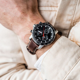 Tissot Supersport Chrono Black Dial Brown Leather Strap Watch for Men - T125.617.16.051.01 Buy Now By Tissot