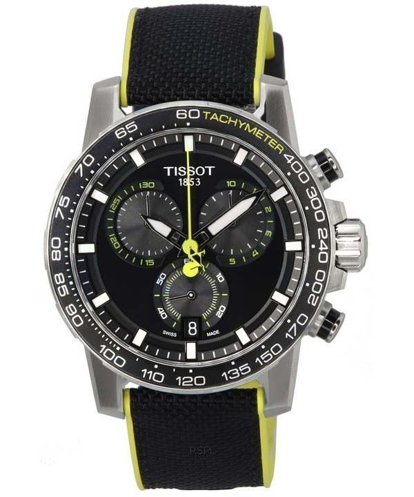 Tissot T Sport Supersport Chrono Tour De France Black Dial Black Nylon Strap Watch for Men - T125.617.17.051.00 Buy Now By Tissot