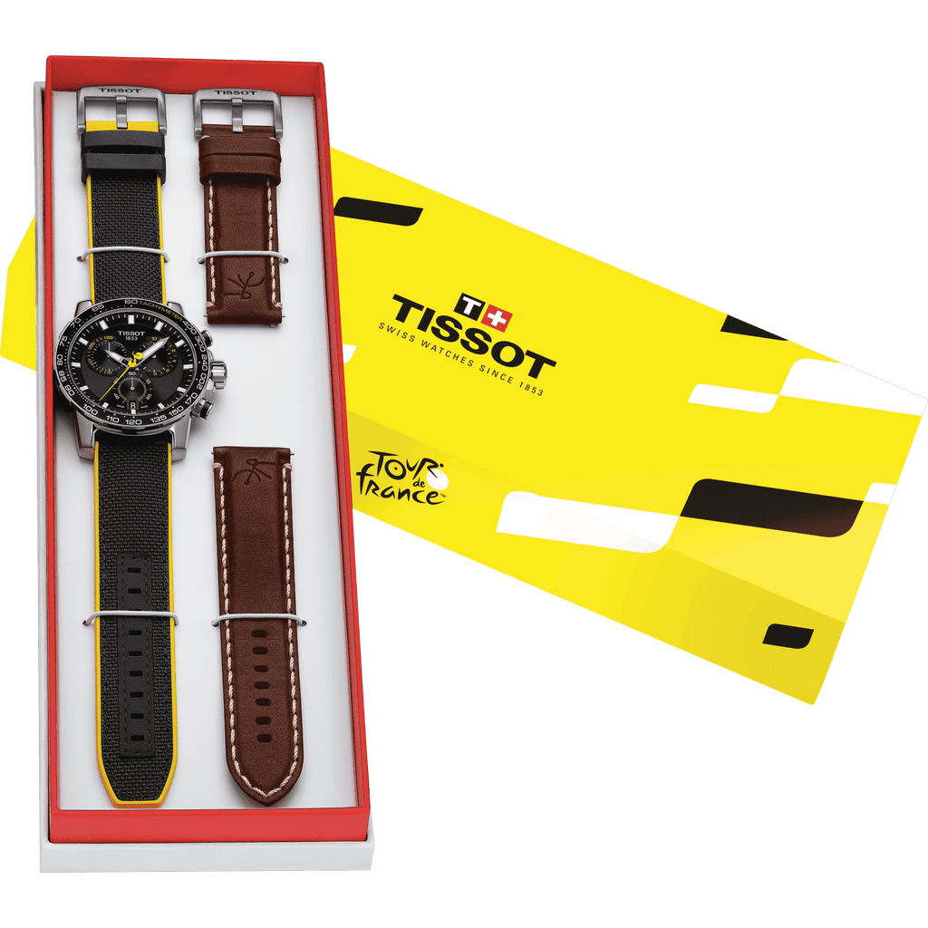 Tissot T Sport Supersport Chrono Tour De France Black Dial Black Nylon Strap Watch for Men - T125.617.17.051.00 Buy Now By Tissot