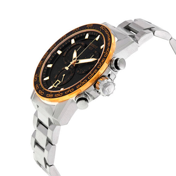 Tissot Supersport Chrono Black Dial Silver Steel Strap Watch For Men - T125.617.21.051.00 Buy Now By Tissot