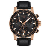 Tissot Supersport Chrono Black Dial Black Leather Strap Watch for Men - T125.617.36.051.00 Buy Now By Tissot