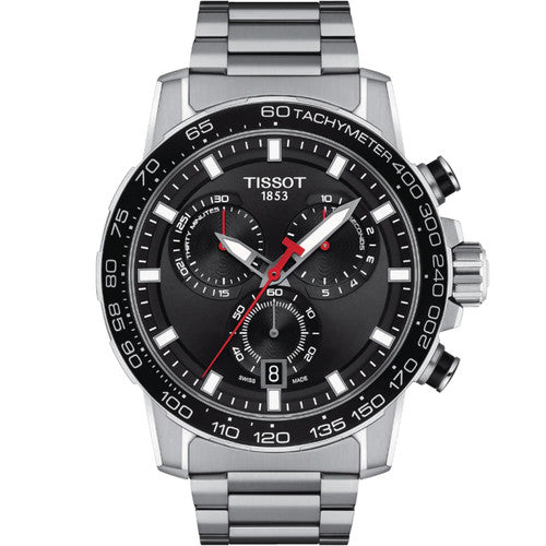 Tissot T Sport PRS 516 Chronograph Black Dial Silver Steel Strap Watch For Men - T100.417.11.051.01 Buy Now By Tissot