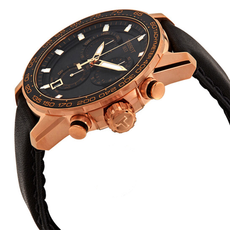 Tissot Supersport Chrono Black Dial Black Leather Strap Watch for Men - T125.617.36.051.00 Buy Now By Tissot