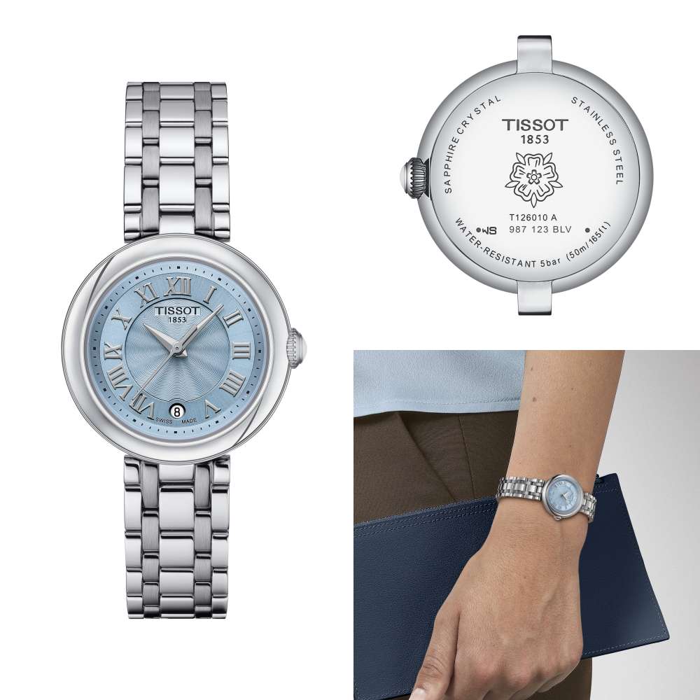 Tissot Bellissima Small Lady Light Blue Dial Silver Steel Strap Watch for Women - T126.010.11.133.00 Buy Now By Tissot