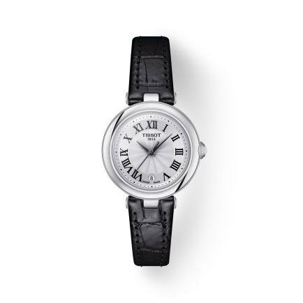 Tissot Bellissima Small Lady Silver Dial Black Leather Strap Watch For Women - T126.010.16.013.00 Buy Now By Tissot