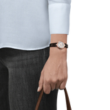 Tissot Bellissima Small Lady White Dial Brown Leather Strap Watch For Women - T126.010.36.013.00 Buy Now By Tissot