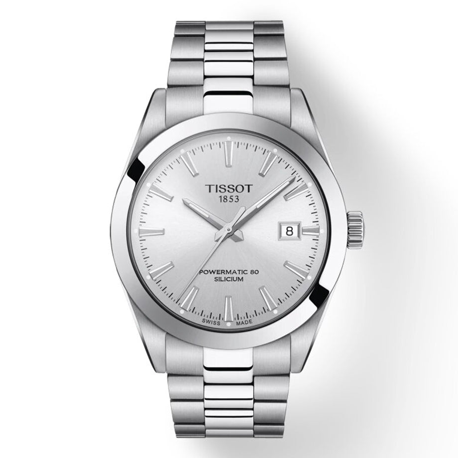 Tissot Gentleman Powermatic 80 Silicium Silver Dial Silver Steel Strap Watch For Men - T127.407.11.031.00 Buy Now By Tissot