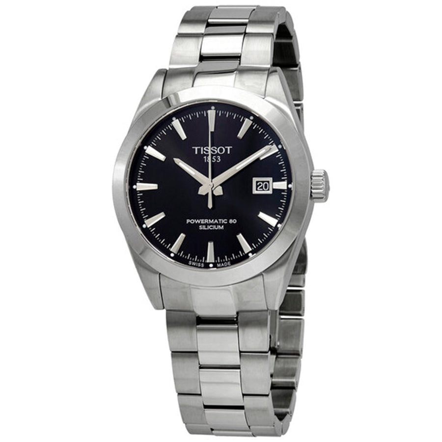 Tissot Gentleman Powermatic 80 Silicium Black Dial Silver Steel Strap Watch For Men - T127.407.11.051.00 Buy Now By Tissot