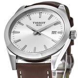 Tissot Gentleman Silver Dial Brown Leather Strap Watch For Men - T127.410.16.031.00 Buy Now By Tissot