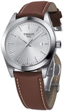 Tissot Gentleman Silver Dial Brown Leather Strap Watch For Men - T127.410.16.031.00 Buy Now By Tissot