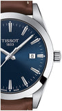 Tissot Gentleman Blue Dial Brown Leather Strap Watch For Men - T127.410.16.041.00 Buy Now By Tissot