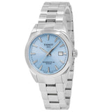 Tissot Gentleman Powermatic 80 Silicium Ice Blue Silver Steel Strap Watch For Men - T127.407.11.351.00 Buy Now By Tissot