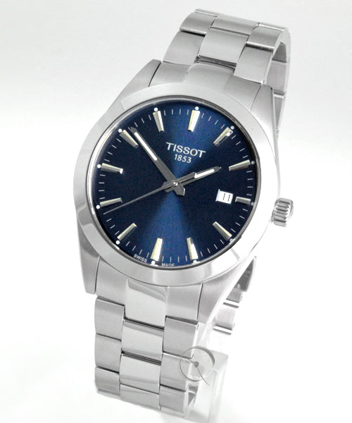 Tissot Gentleman Blue Dial Silver Steel Strap Watch For Men - T127.410.11.041.00 Buy Now By Tissot