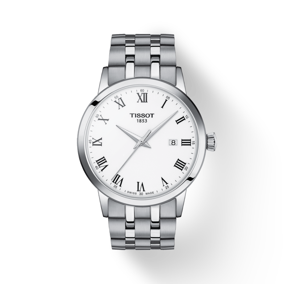 Tissot T Classic Dream White Dial Silver Steel Strap Watch For Men - T129.410.11.013.00 Buy Now By Tissot