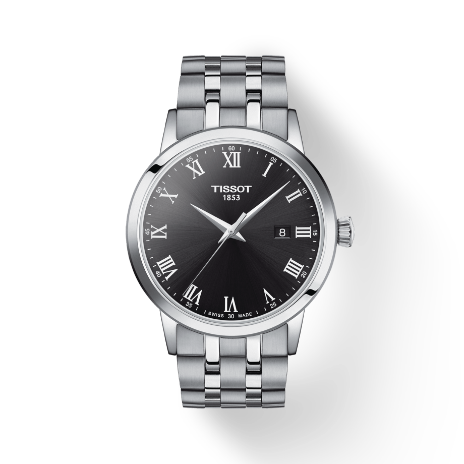 Tissot Classic Dream Black Dial Silver Steel Strap Watch For Men - T129.410.11.053.00 Buy Now By Tissot