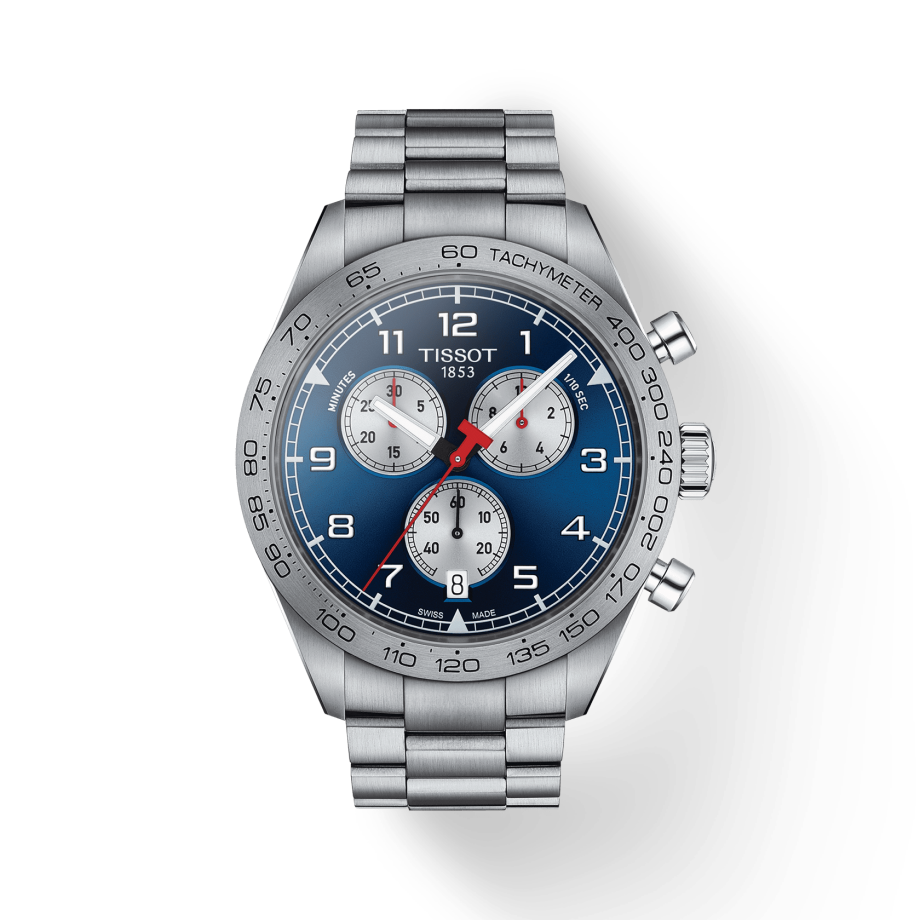 Tissot PRS 516 Chronograph Blue Dial Blue Steel Strap Watch for Men - T131.617.11.042.00 Buy Now By Tissot