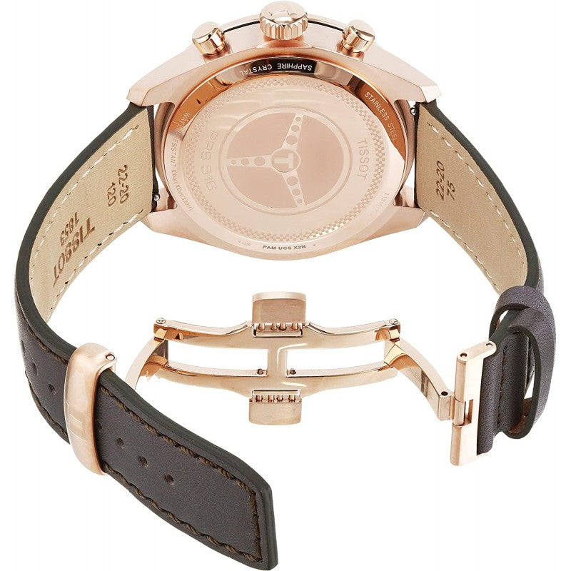 Tissot T Sport PRS 516 Chronograph Grey Dial Grey Leather Strap Watch for Men - T131.617.36.082.00 Buy Now By Tissot