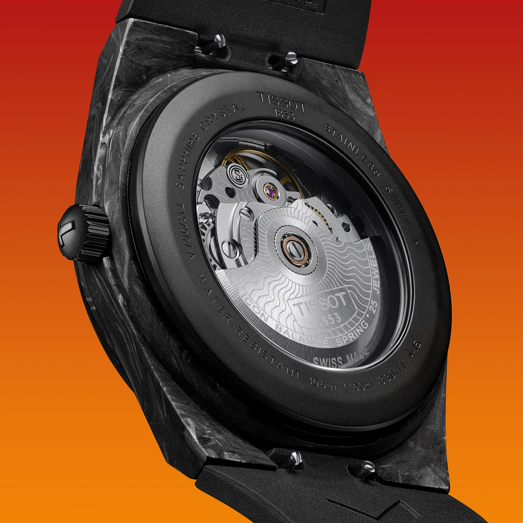 Tissot PRX Powermatic 80 Carbon Black Dial Black Rubber Strap Watch for Men - T137.907.97.201.00 Buy Now By Tissot