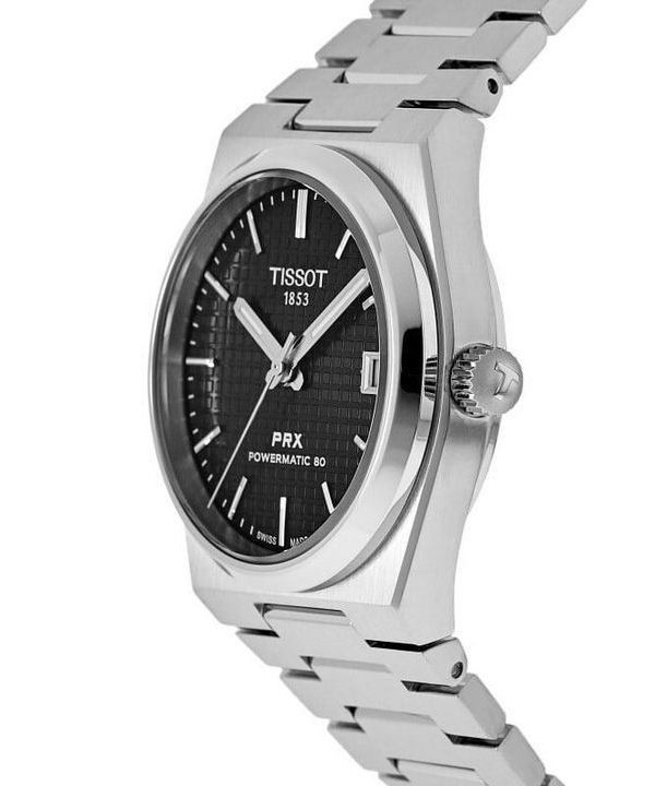 Tissot PRX Powermatic 80 Black Dial Silver Steel Strap Watch for Men - T137.207.11.051.00 Buy Now By Tissot