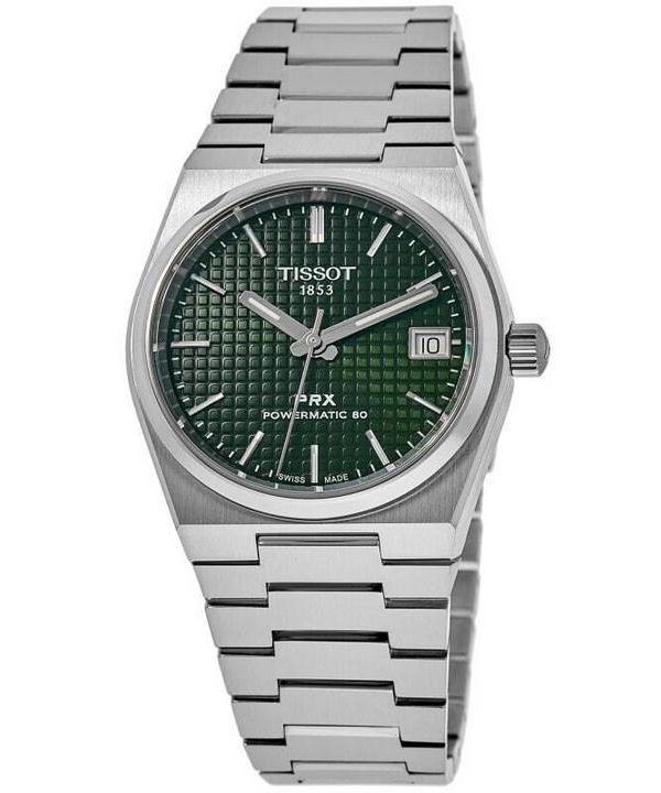Tissot PRX Powermatic 80 Green Dial Silver Steel Strap Watch for Men - T137.207.11.091.00 Buy Now By Tissot