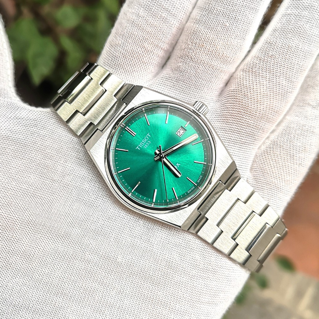 Tissot PRX Green Dial Silver Steel Strap Watch for Women - T137.210.11.081.00 Buy Now By Tissot