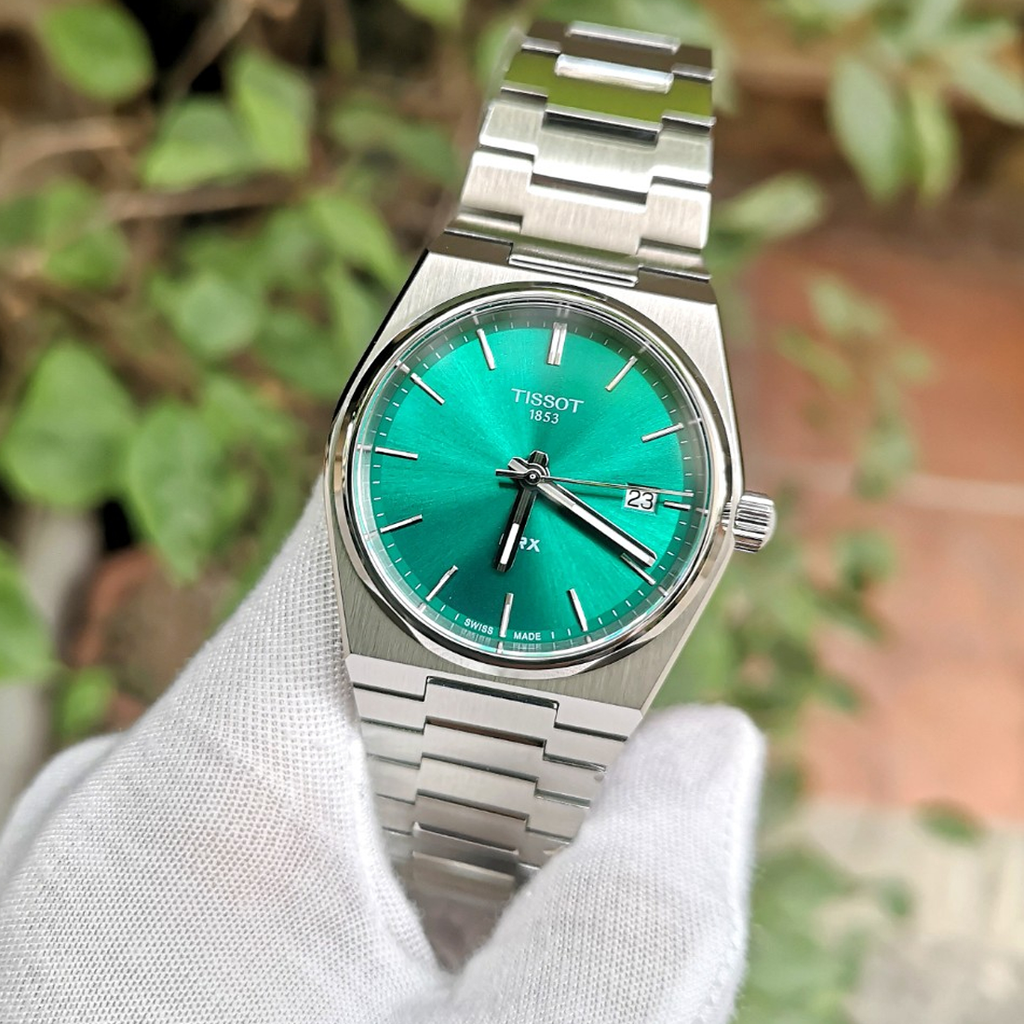 Tissot PRX Green Dial Silver Steel Strap Watch for Women - T137.210.11.081.00 Buy Now By Tissot