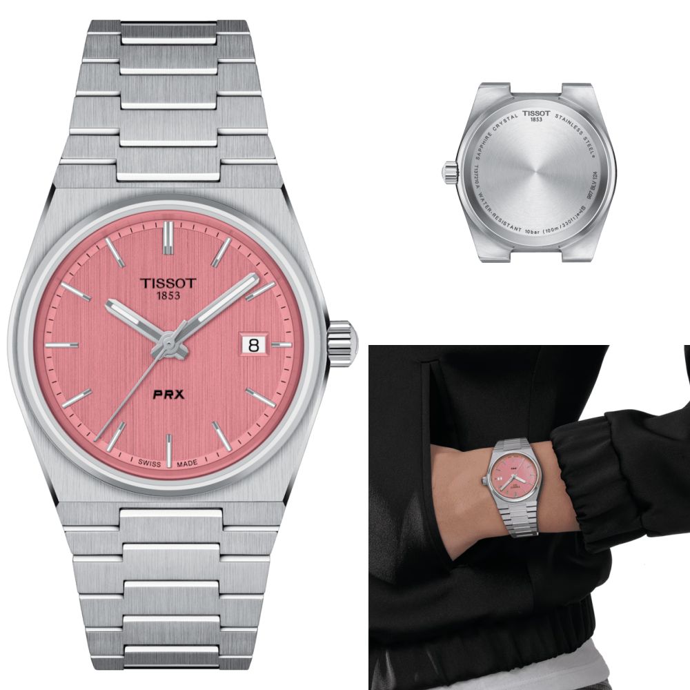 Tissot PRX Quartz Pink Dial Silver Steel Strap Watch for Women - T137.210.11.331.00 Buy Now By Tissot