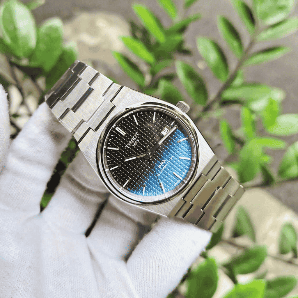 Tissot Powermatic 80 Automatic Gradient Blue Dial Silver Steel Strap Watch for Men - T137.407.11.051.01