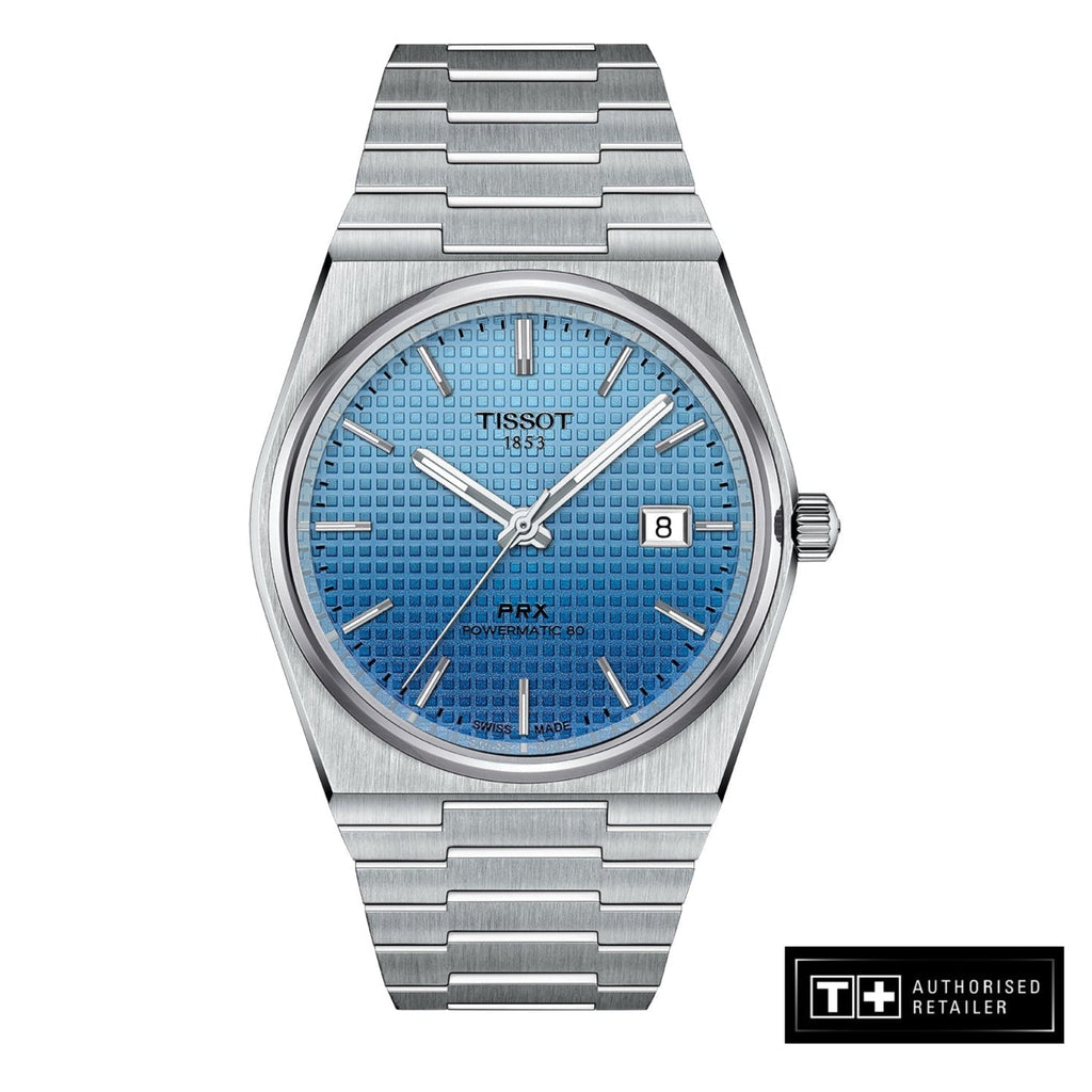 Tissot PRX Powermatic 80 Gradient Blue Dial Silver Steel Strap Watch for Men - T137.407.11.351.01 Buy Now By Tissot