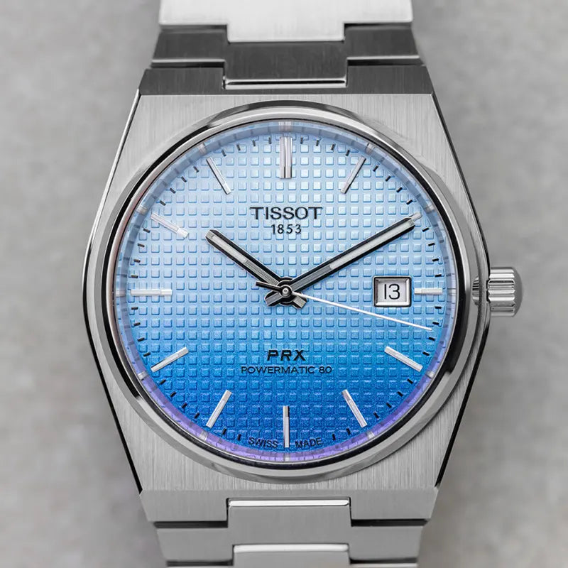 Tissot PRX Powermatic 80 Gradient Blue Dial Silver Steel Strap Watch for Men - T137.407.11.351.01 Buy Now By Tissot
