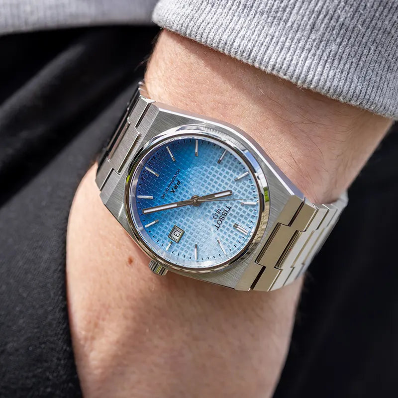 Tissot PRX Powermatic 80 Gradient Blue Dial Silver Steel Strap Watch for Men - T137.407.11.351.01 Buy Now By Tissot