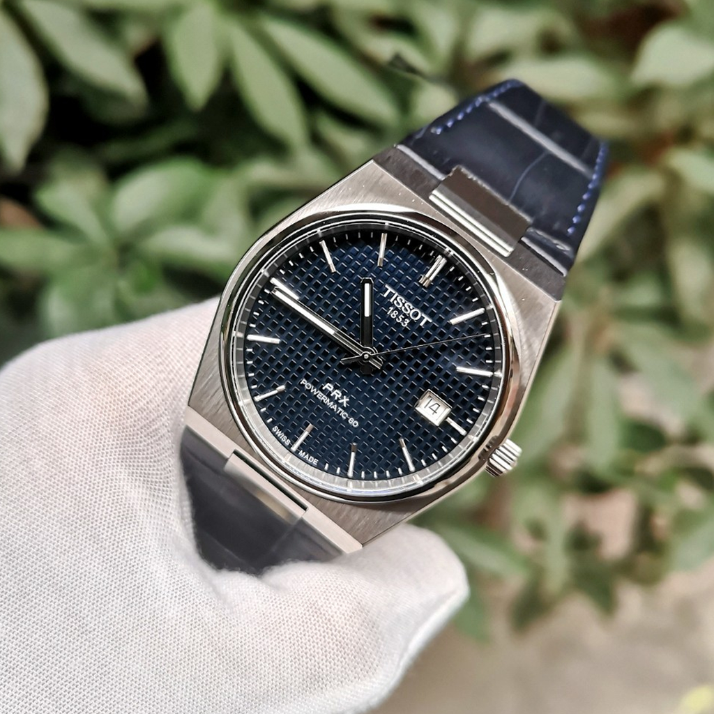 Tissot PRX Powermatic 80 Blue Dial Blue Leather Strap Watch for Men - T137.407.16.041.00 Buy Now By Tissot