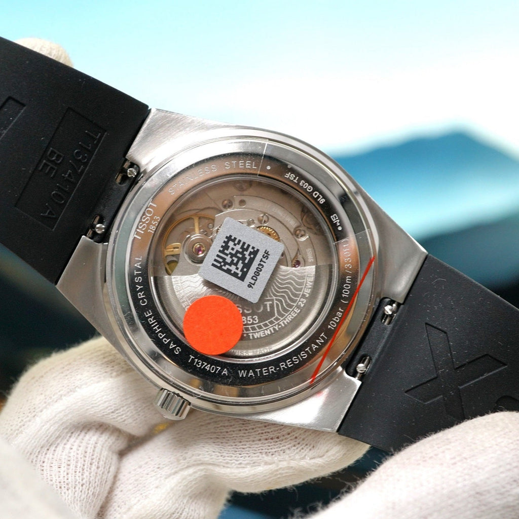 Tissot PRX Powermatic 80 Blue Dial Black Rubber Strap Watch for Men - T137.407.17.041.00