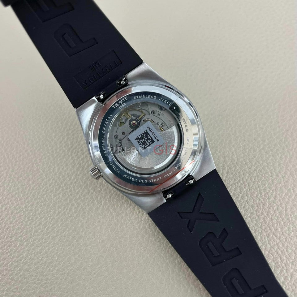 Tissot PRX Powermatic 80 Black Dial Black Rubber Strap Watch for Men - T137.407.17.051.00 Buy Now By Tissot