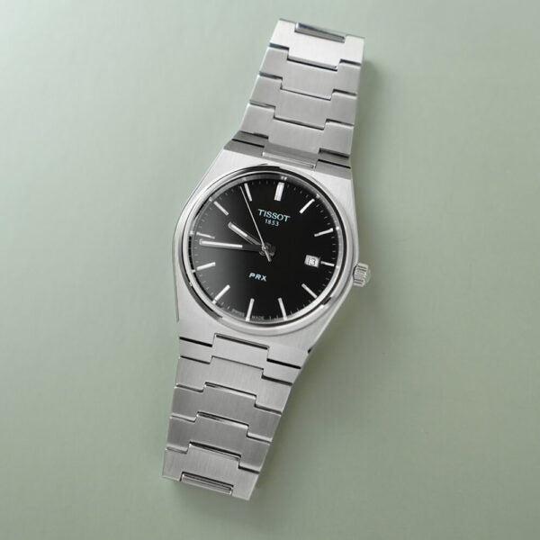 Tissot PRX Quartz Black Dial Silver Steel Strap Watch For Men - T137.410.11.051.00 Buy Now By Tissot
