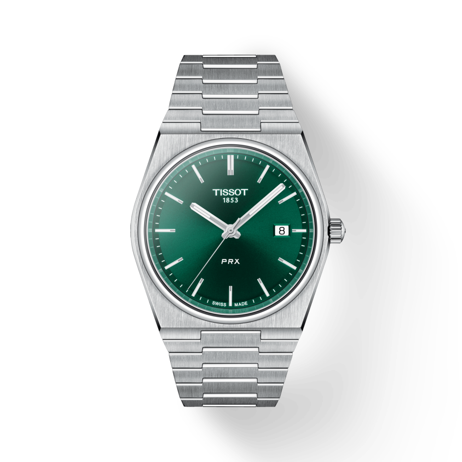 Tissot PRX Green Dial Silver Steel Strap Watch For Men - T137.410.11.091.00 Buy Now By Tissot