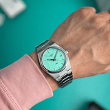 Tissot PRX Quartz Light Green Dial Silver Steel Strap Watch for Men - T137.410.11.091.01 Buy Now By Tissot