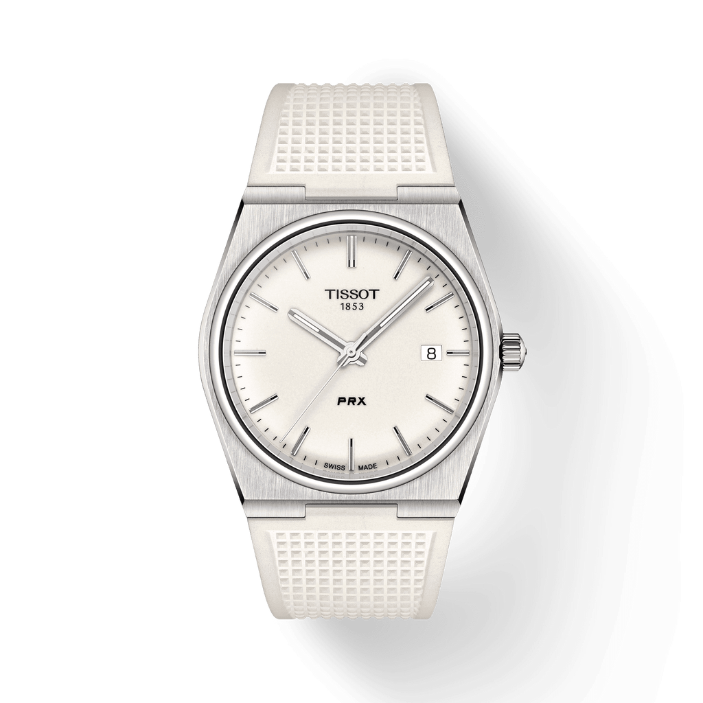 Tissot PRX 40 White Dial White Rubber Strap Watch For Men - T137.410.17.011.00 Buy Now By Tissot