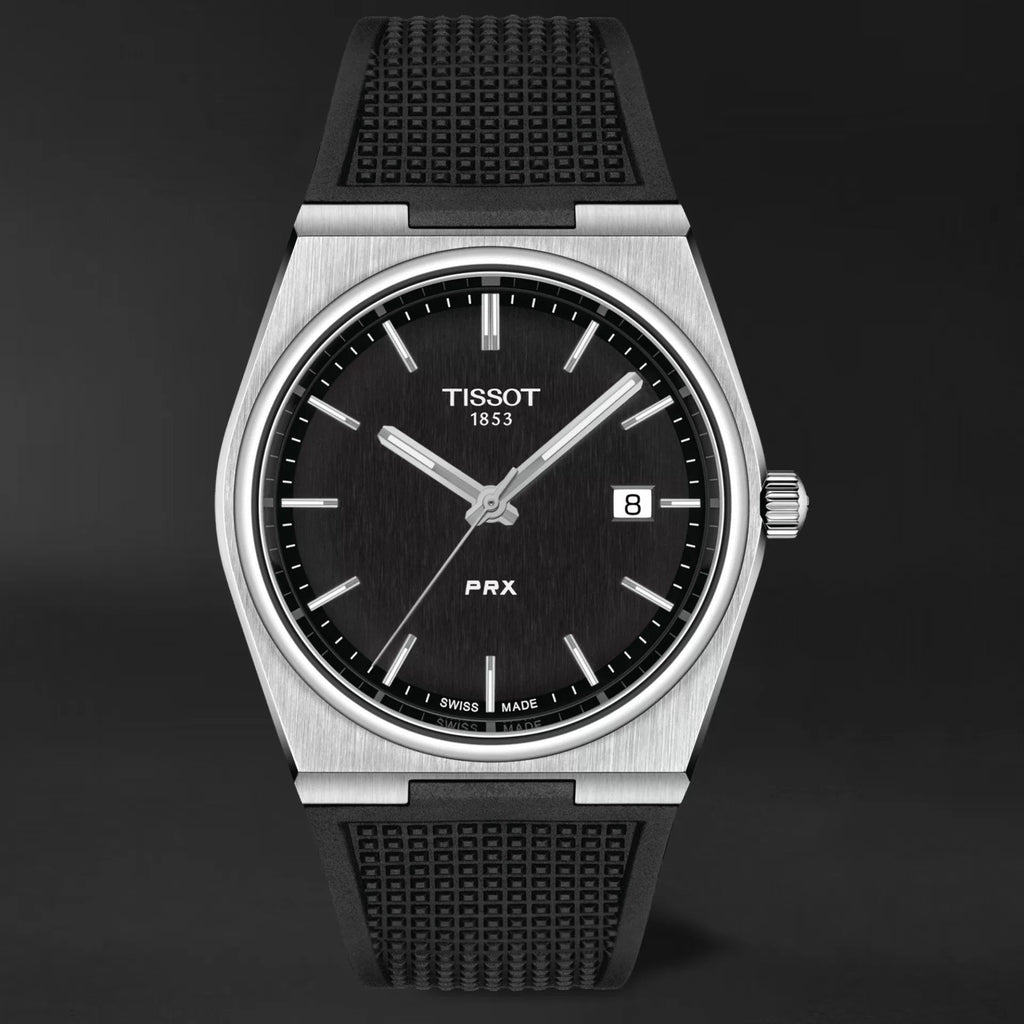 Tissot PRX Black Dial Black Rubber Strap Watch For Men - T137.410.17.051.00 Buy Now By Tissot