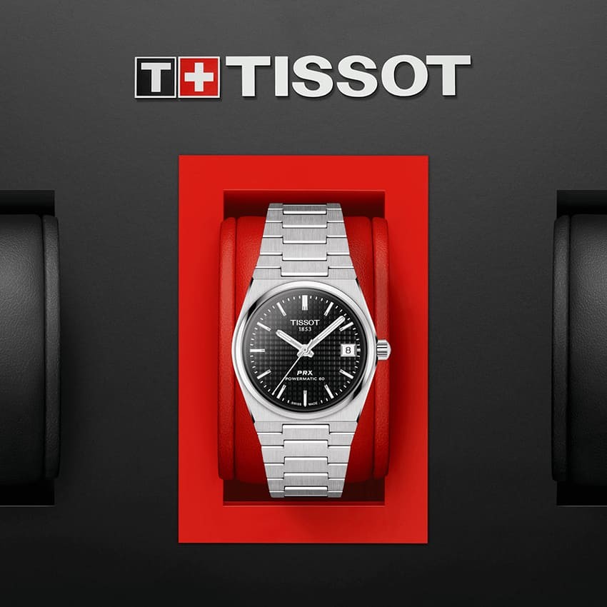 Tissot PRX Powermatic 80 Black Dial Silver Steel Strap Watch for Men - T137.207.11.051.00 Buy Now By Tissot