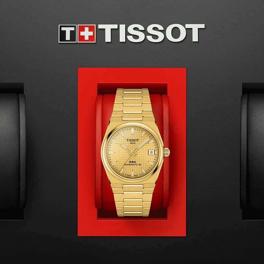 Tissot PRX Powermatic 80 Gold Dial Gold Steel Strap Watch for Men - T137.207.33.021.00 Buy Now By Tissot