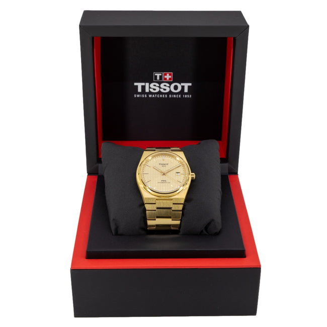 Tissot PRX Powermatic 80 Gold Dial Gold Steel Strap Watch for Men - T137.407.33.021.00 Buy Now By Tissot