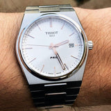 Tissot PRX Quartz Silver Dial Silver Steel Strap Watch for Men - T137.410.11.031.00 Buy Now By Tissot