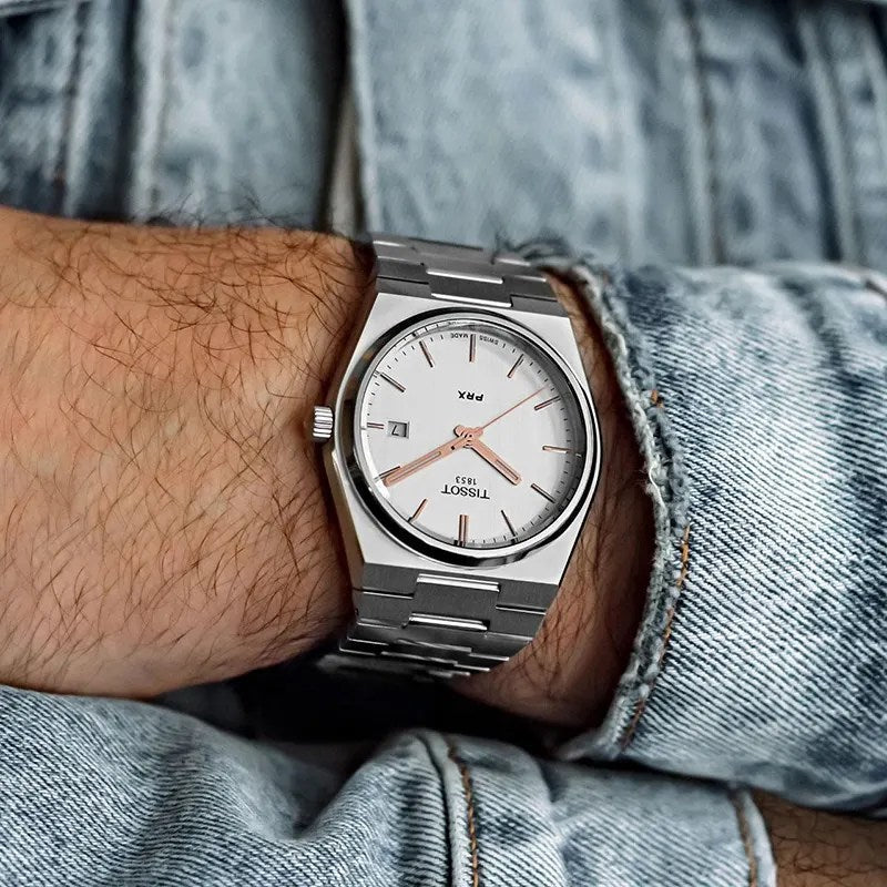 Tissot PRX Quartz Silver Dial Silver Steel Strap Watch for Men - T137.410.11.031.00 Buy Now By Tissot