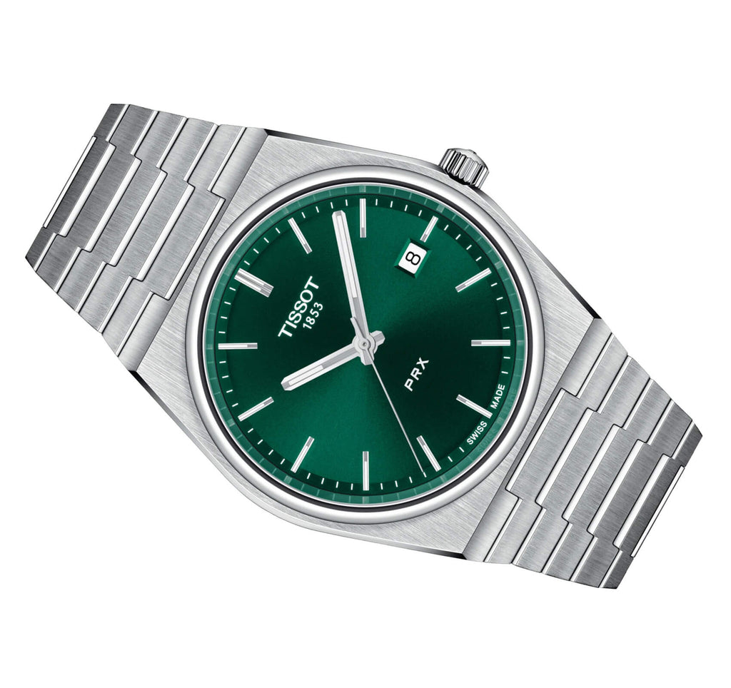 Tissot PRX Green Dial Silver Steel Strap Watch For Men - T137.410.11.091.00 Buy Now By Tissot