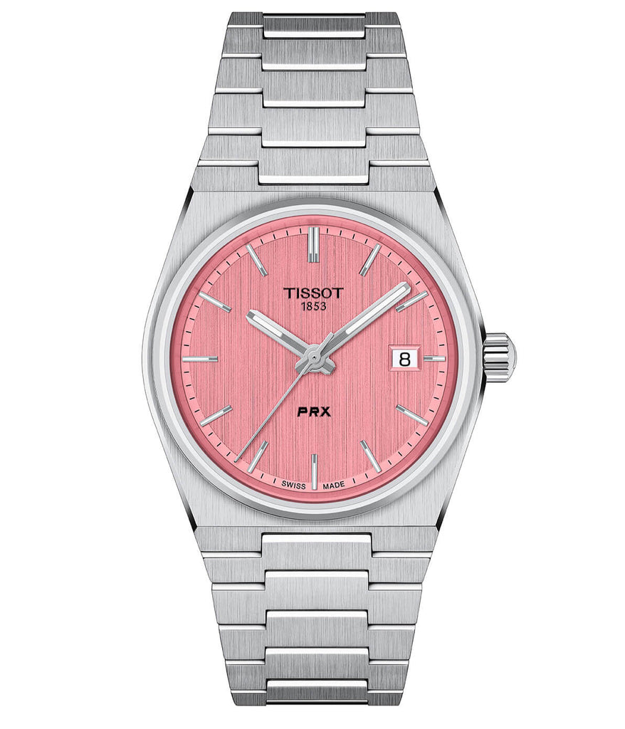Tissot PRX Quartz Pink Dial Silver Steel Strap Watch for Women - T137.210.11.331.00 Buy Now By Tissot