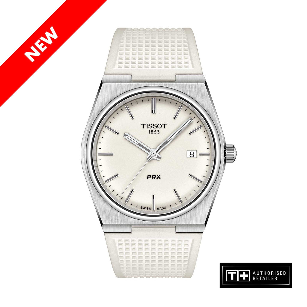 Tissot PRX 40 White Dial White Rubber Strap Watch For Men - T137.410.17.011.00 Buy Now By Tissot