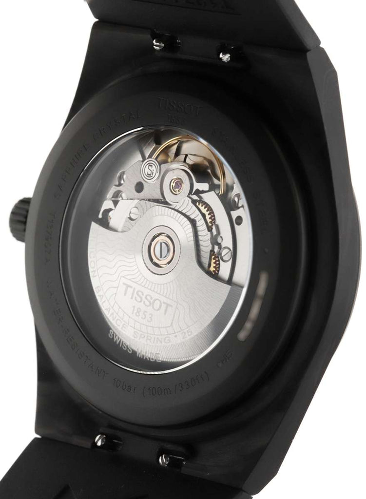 Tissot PRX Powermatic 80 Carbon Black Dial Black Rubber Strap Watch for Men - T137.907.97.201.00 Buy Now By Tissot