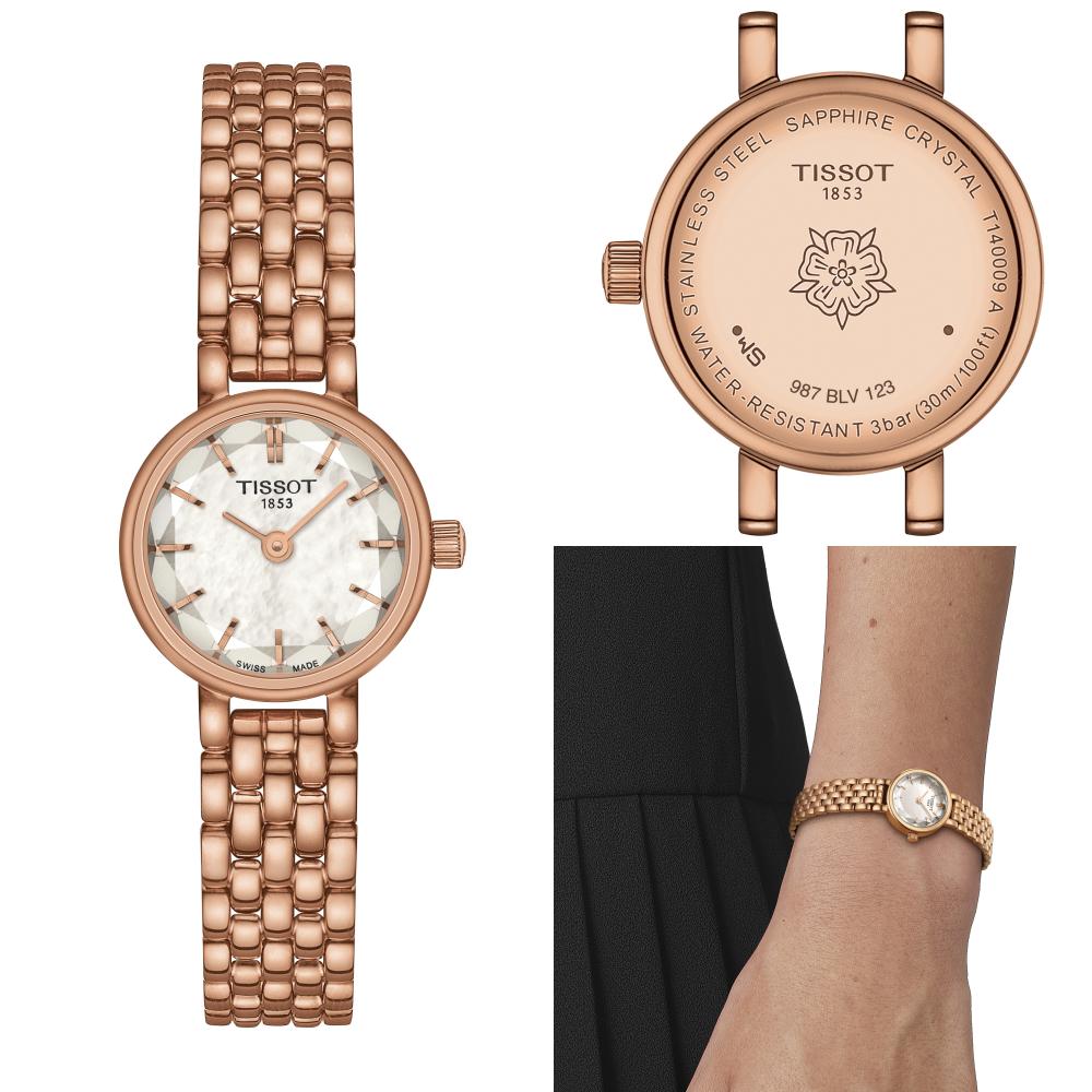 Tissot Lovely Mother of Pearl Dial Rose Gold Steel Strap Watch for Women - T140.009.33.111.00 Buy Now By Tissot
